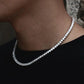 Three Prong Tennis Chain Necklace - Glide Goods LLC
