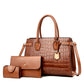 Women's One-Shoulder Handbag Three-Piece Set - Glide Goods LLC