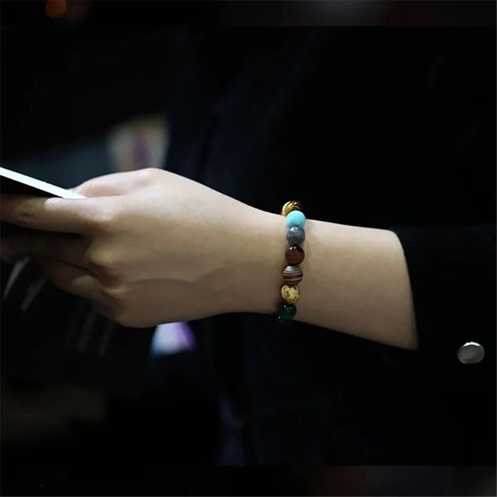 Eight Planets Natural Stone Bracelet - Glide Goods LLC