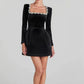 Chloe™ Elegant Summer Long Sleeve Dress with Rhinestones - Glide Goods LLC