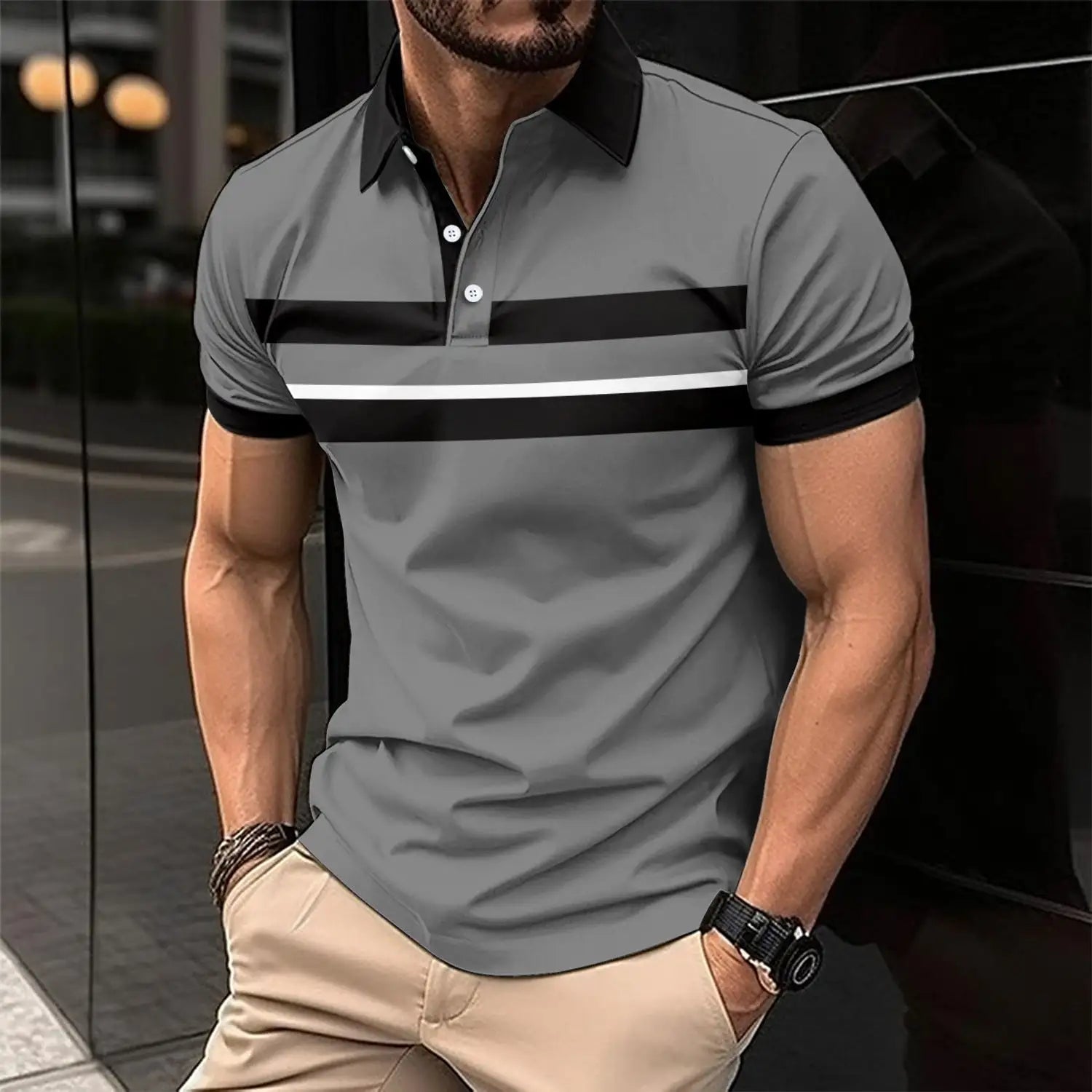 Men's Casual Collar Polo - Glide Goods LLC
