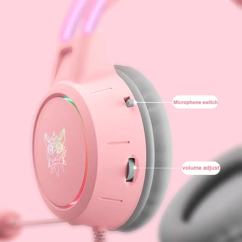 RGB Light Gamer Headset Cat Ear Gaming Headphones - Glide Goods LLC