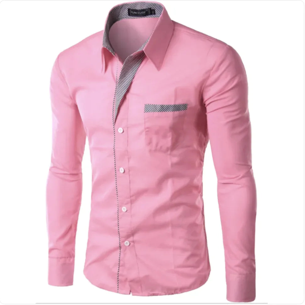 Simple Men's Long Sleeve Shirt - Glide Goods LLC