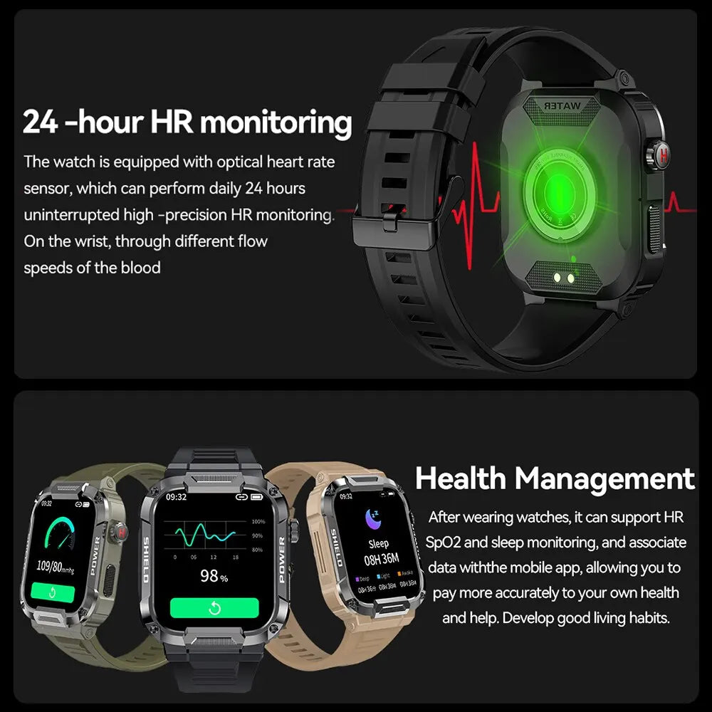 Outdoor Military Smart Watch Men - Glide Goods LLC