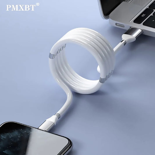 Magnetic USB Cable Charger for Mobile Phones: Fast Charge, Micro USB & Type C - Glide Goods LLC