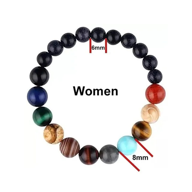 Eight Planets Natural Stone Bracelet - Glide Goods LLC