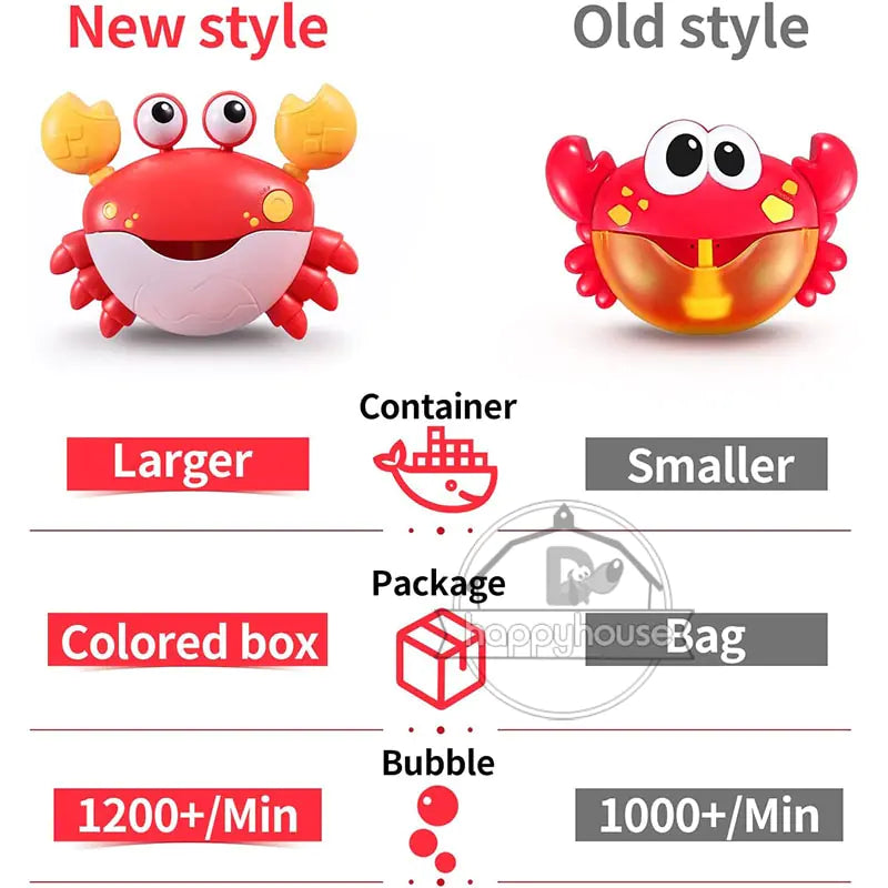 Baby Bath Toys Bubble Machine Crabs Frog - Glide Goods LLC