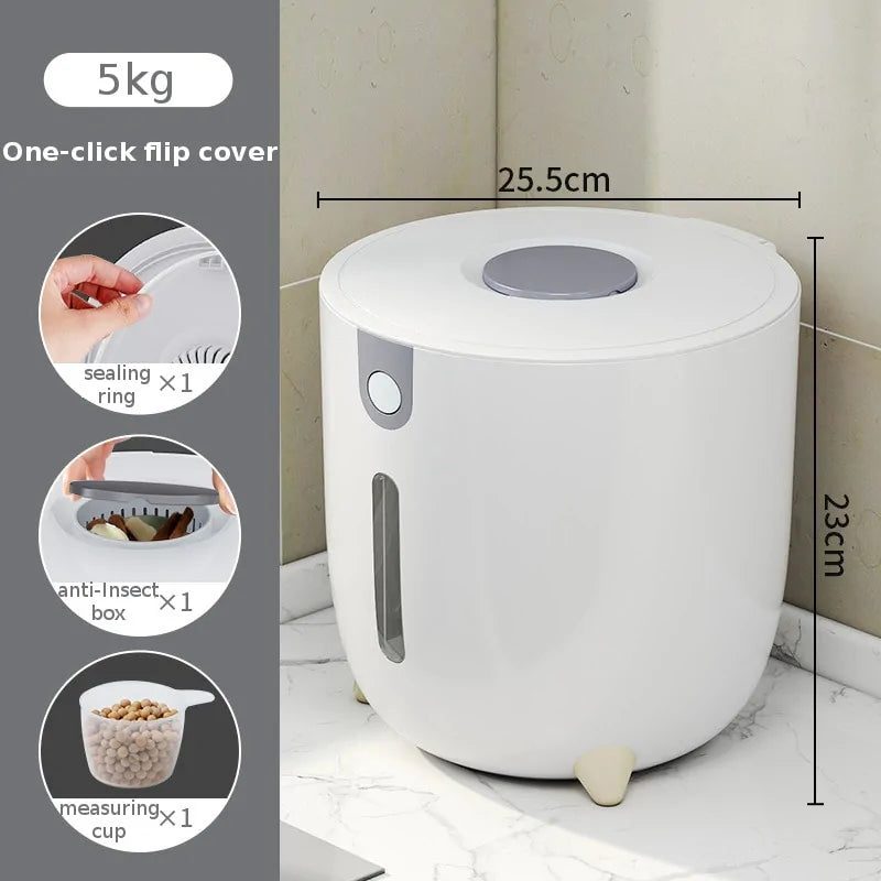 Insect and Moisture Proof Cylinder Grain Sealed Storage Box - Glide Goods LLC