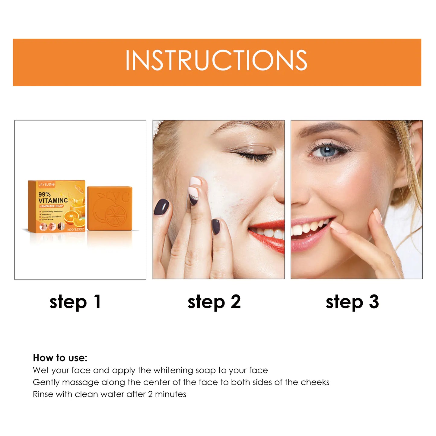 Jaysuing VC Skin Brightening Soap for Body Care