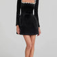 Chloe™ Elegant Summer Long Sleeve Dress with Rhinestones - Glide Goods LLC