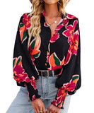 Mincib Women's Floral Print Blouse—Chic &amp; Versatile! 🌸 - Glide Goods LLC