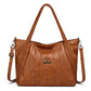 Spacious Genuine Leather Women's Bag - Black Tote (One) - Glide Goods LLC