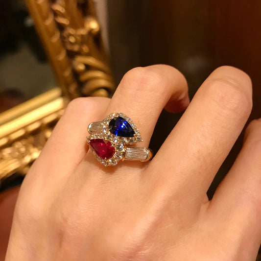 Vintage Two-tone Brushed Ring - Glide Goods LLC